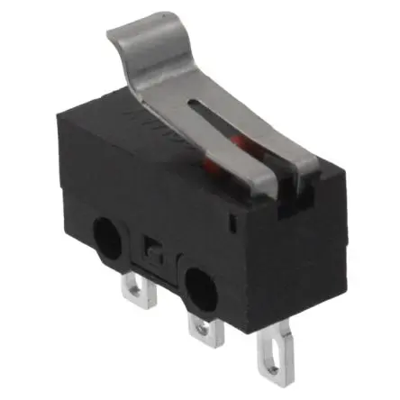 Produktfoto 1 von C & K Sprungkontakt-Mikroschalter Hebel-Betätiger Lötöse, 1-poliger Umschalter, 250 V, 30 V, 5A 25g -40 °C - 85 °C