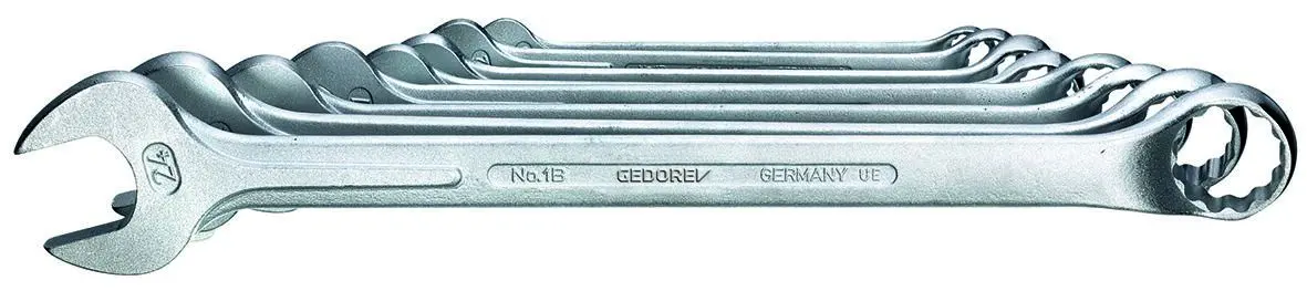 Produktfoto 1 von Gedore Kombinationsschraubenschlüsselsatz Schraubenschlüsselsatz CrV-Stahl, 8-teilig 10, 12, 13, 14, 17, 19, 22, 24 mm