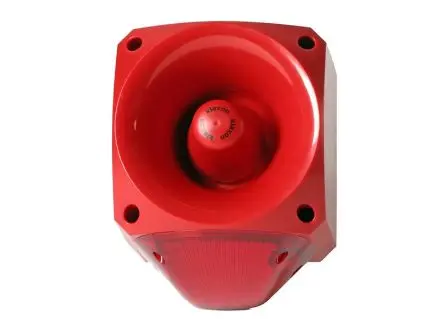 Produktfoto 1 von Klaxon PNC LED, Dauerbetrieb-Licht Signalleuchte 110V Rot IP66 Feststehend / 116 dB 116 dB @ 1m