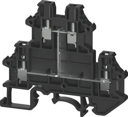 Produktfoto 1 von Wieland Anschlussklemmenblock DIN-Schiene 2 Schwarz, 2.5mm², 400V Schraubbefestigung
