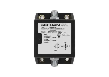 Produktfoto 1 von Gefran Neigungssensor 1-Achsen 36V dc 90 x 66 mm Analog PBT IP67