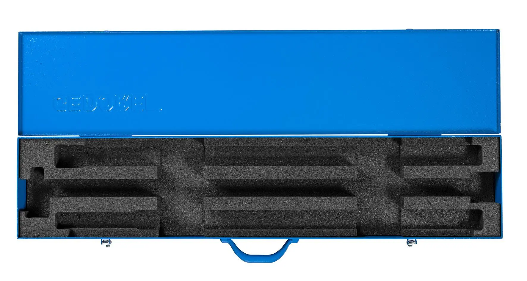 Produktfoto 1 von Gedore Blech Werkzeugbox Blau, L. 1052 mm B. 227 mm H. 84 mm, 5.1 kg
