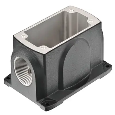 Produktfoto 1 von HARTING Han Yellock Oberflächenmontiertes Gehäuse Schraubbefestigung, SMD Aufputzgehäuse, IP65, IP40