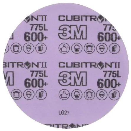 Produktfoto 1 von 3M 775L Präzisionsgeformtes Keramikkorn Folienscheibe Scheibe Ø 127 mm, Korngröße 600+ Super Fein 250 per case