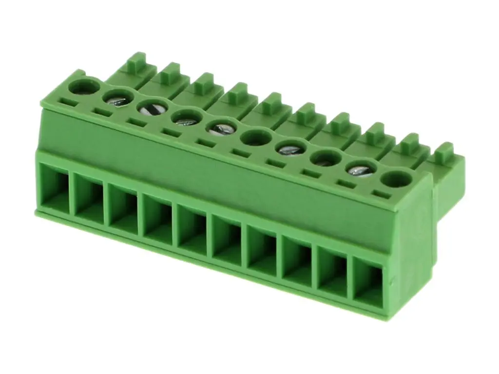 Produktfoto 1 von Molex 39500 Anschlussklemmenblock Gerade, Einsteck-Anschluss, 10-polig / 1-reihig, Raster 3.5 mm