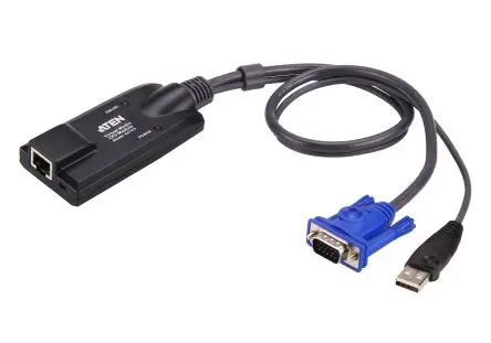 Produktfoto 1 von Aten Adapter RJ45 USB Typ A 3 Schwarz