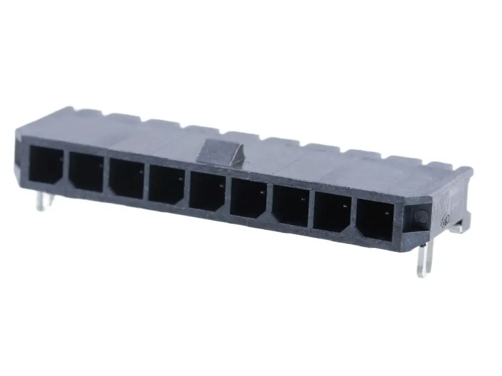 Produktfoto 1 von Molex 43650 Leiterplattenleiste gewinkelt, 9-polig / 1-reihig, Raster 3 mm SMD, Kabel-Platine, Ummantelt