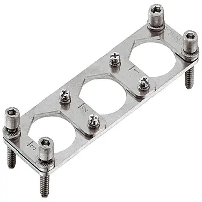 Produktfoto 1 von HARTING Han HPR Enlarged Rahmen, Stecker, M6, 141 x 43 mm