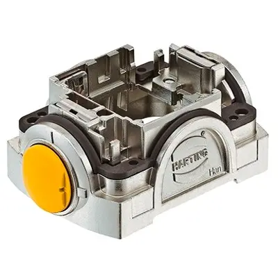 Produktfoto 1 von HARTING Han Yellock Haube Drucktaster Haube, IP65, IP40