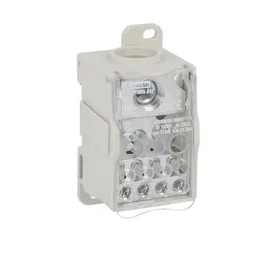 Produktfoto 1 von Lovato Verteilerblock 12-polig / 1000V 255A, Polyamid Hellgrau, IP20