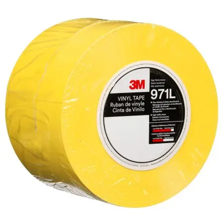 Produktfoto 1 von 3M 7100332311 Vinyl Sicherheitsband Gelb Typ Bodenmarkierung, Stärke 0.432 mm, 4Zoll x 36 yd