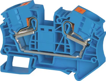 Produktfoto 1 von Wieland Anschlussklemmenblock DIN-Schiene 2 Blau, 16mm², 1000V Einsteck-Anschluss