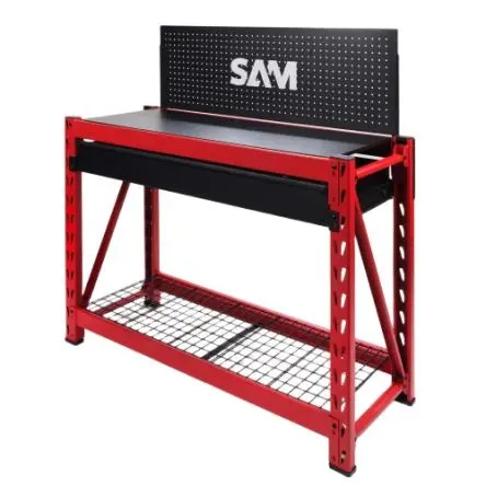 Produktfoto 1 von SAM Werkbank Werkbank Einstellbare Höhe L. 1250 mm B. 450mm H. 1200 mm, Traglast 550kg