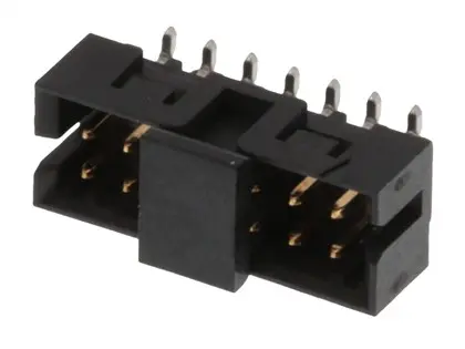 Produktfoto 1 von Molex 87832 Stiftsockel Vertikal, 14-polig / 2-reihig, Raster 2 mm Raster SMD, Ummantelt