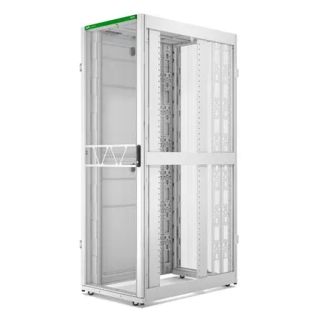 Produktfoto 1 von APC Serie NetShelter SX Gehäuse, 48 U, Stahl, Ges H. 2258 mm, Weiß 1200 mm, 177.78 kg, 4-beinig 750 mm