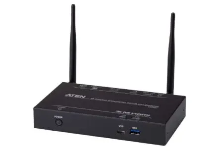Produktfoto 1 von Stereo-Buchse Aten Videosplitter und -umschalter HDMI, VGA 3-Port Schalter, 4K 2 Videoeingänge 2 Videoausgänge