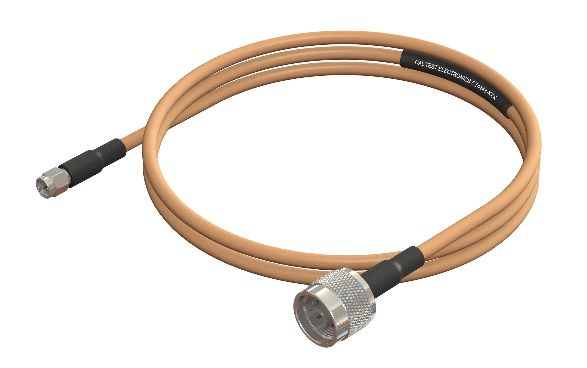 Produktfoto 1 von CT4443 Koaxialkabel, konfektioniert Stecker, 50 Ω Stecker, 100 cm, N-Typ / SMA, Gelb