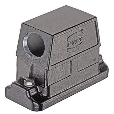 Produktfoto 1 von HARTING Han HP Direct M Haube Schraubbefestigung, Kabel 16B Haube für seitliche Kabeleinführung, IP66, IP68, IP69, IPx9K