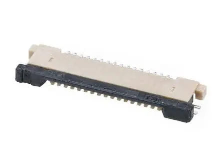 Produktfoto 1 von Molex 54548, Oberfläche gewinkelt FPC-Steckverbinder, 16-polig / 1-reihig, Raster 0.5 mm, SMD