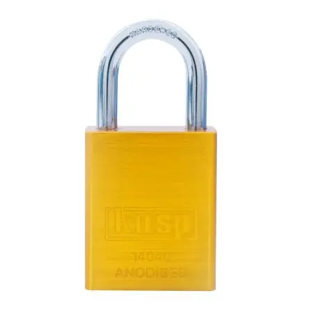 Produktfoto 1 von Kasp Aluminium Vorhängeschloss Vorhängeschloss Wetterfest Gold gleichsperrend, Bügel-Ø 6.3 mm x 25 mm 38mm