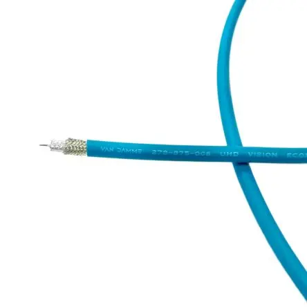 Produktfoto 1 von Van Damme Enhanced UHD Vision Koaxial Koaxialkabel, Verlegekabel, 75 Ω, 500 mm, Aussen ø 6.95 mm Außen-ø , Blau