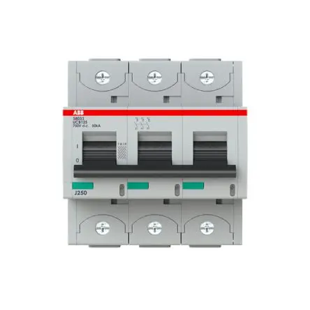 Produktfoto 1 von 2001 Technology S800 Miniaturüberlastschalter UC-B, Pol 3-polig 125A, Abschaltvermögen 50 kA S800 750 V dc
