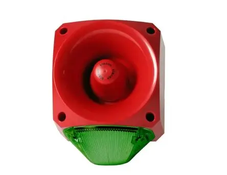 Produktfoto 1 von Klaxon PNC LED, Dauerbetrieb-Licht Signalleuchte 60V Grün IP66 Feststehend / 120 dB 120 dB @ 1m