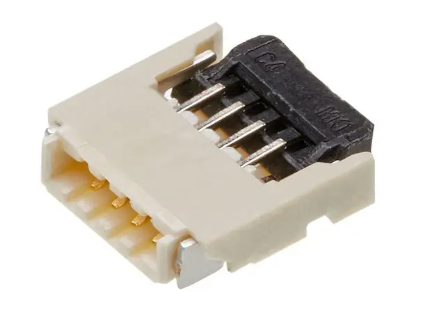 Molex FD19, SMD gewinkelt FPC-Steckverbinder, 4-polig Buchse / 1-reihig, Raster 0.5 mm, SMD