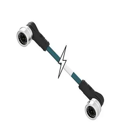 Produktfoto 1 von Molex 120108, 4-polig Kabel assembliert, M12 Micro Change Stecker 4 / M12 Stecker, Länge 1 m