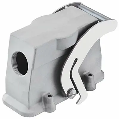 Produktfoto 1 von HARTING Han EMC Haube Feststellbar 1, Kabel 24B Haube für seitliche Kabeleinführung, IP65