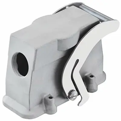 Produktfoto 1 von HARTING Han EMC Haube Feststellbar 1, Kabel 24B Haube für seitliche Kabeleinführung, IP65