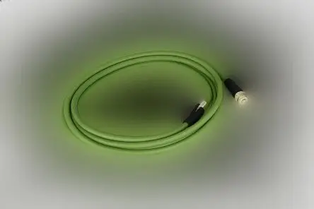 Produktfoto 1 von Leuze KSS Kabel, 30000 mm, Grün, A M12 Stecker, B RJ45 Stecker, Polyurethan Abgeschirmt