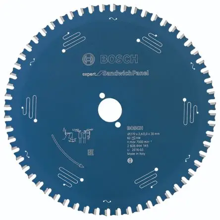 Produktfoto 1 von Bosch 60 Hartmetall Sandwich-Paneel Sägeblatt, Ø 270 mm 1