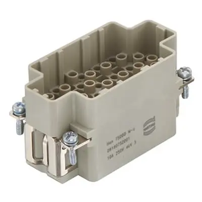 Produktfoto 1 von HARTING Han DDD Hochleistungssteckverbinder-Einsätze und -Module Stecker, 75-polig 10A, Stromversorgungssteckverbinder