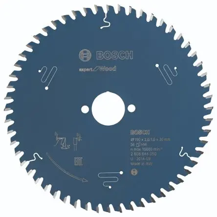 Produktfoto 1 von Bosch 56 Hartmetall Holz Kreissägeblatt, Ø 190 mm 1