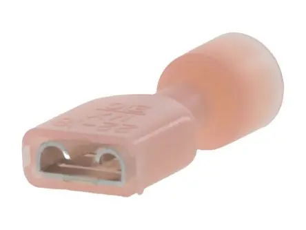 Produktfoto 1 von Molex 19003 Schnellkupplungs-Crimpanschluss, Rot, Isoliert, 6.35 x 0.81 mm, Buchse, 18 AWG min, 22 AWG