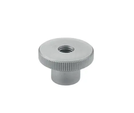 Produktfoto 1 von Ganter Feststellschraube Silber M6 Edelstahl x 15 mm Gerändelt, mit Mit Gewinde Ø 24 mm