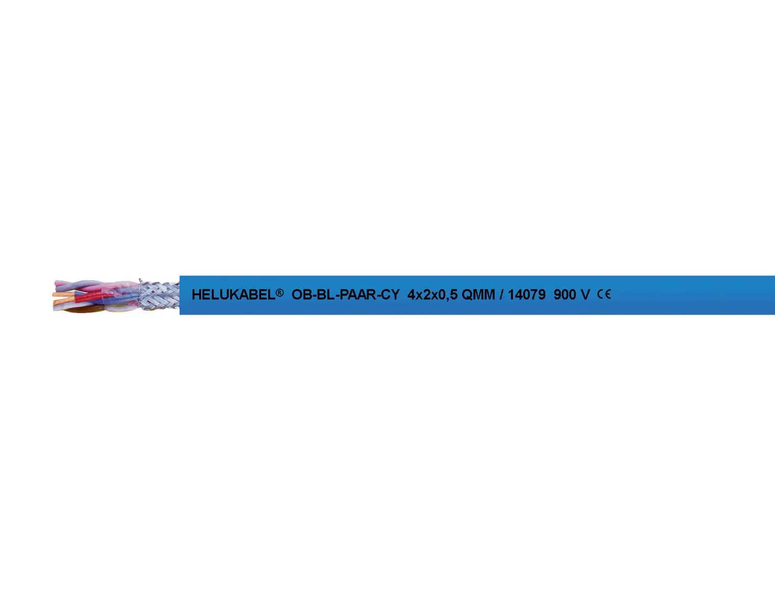 Produktfoto 1 von Helukabel OB-BL Kabel, 6-adrig 0.75 mm² Blau Geschirmt, Polyvinylchlorid