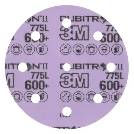 Produktfoto 1 von 3M 775L Präzisionsgeformtes Keramikkorn Folienscheibe Scheibe Ø 127 mm, Korngröße 600+ Super Fein 250 per case