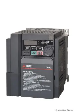 Produktfoto 1 von Mitsubishi Electric FR-D800 1-Phasen Frequenzumrichter 2.2 kW 240V 10 A 590Hz