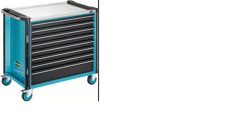 Produktfoto 1 von HAZET Stahl Werkzeugwagen, Typ Werkzeugwagen 8 Schubladen mit Rädern, 1020 mm x 642 mm x 1133 mm
