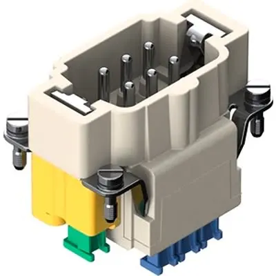 Produktfoto 1 von HARTING Han ES Press Hochleistungssteckverbinder-Einsätze und -Module Stecker, 6-polig 16A,