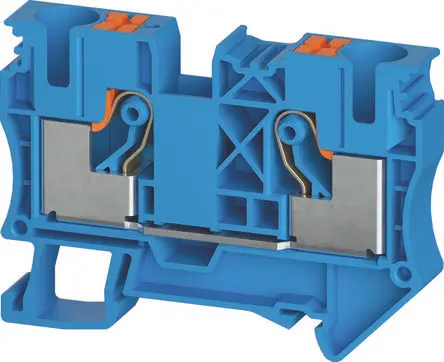 Produktfoto 1 von Wieland Anschlussklemmenblock DIN-Schiene 2 Blau, 10mm², 1000V Einsteck-Anschluss