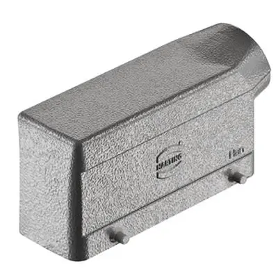 Produktfoto 1 von HARTING Han B Haube Doppelter Hebel 2, Kabel 24B Haube für seitliche Kabeleinführung, IP65, IP66, IP67