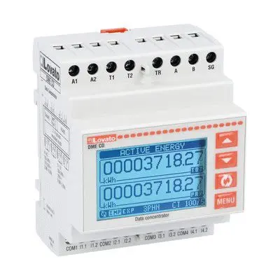 Produktfoto 1 von Lovato DME Energiemessgerät LCD 45 mm Energiemessgerät