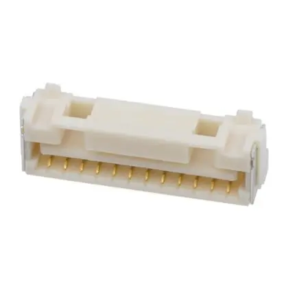 Produktfoto 1 von Molex 502386 Buchsen gewinkelt, 12-polig / 1-reihig, Raster 1.25 mm Raster Oberfläche, Kabel-Platine, Ummantelt