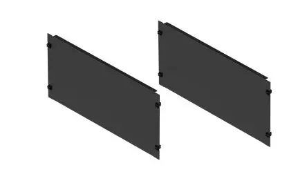 Produktfoto 1 von Aten Stahl Frontplatte 5 U, Schwarz 222 mm 482mm