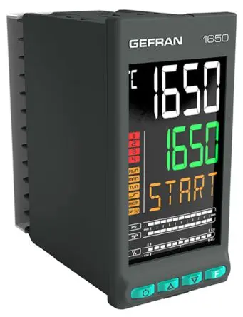 Gefran 1650 Controller DIN 5, 3 x Relais Ausgang/ Stromstärke und Spannung Eingang 24V dc Temperatur-Regler
