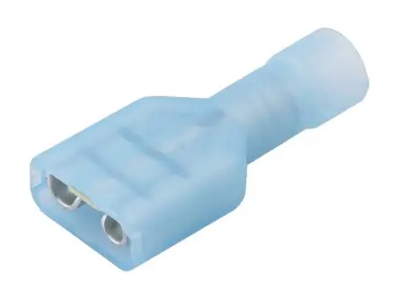 Produktfoto 1 von Molex 19003 Schnellkupplungs-Crimpanschluss, Blau, Isoliert, 6.35 x 0.81 mm, Buchse, 14 AWG min, 16 AWG