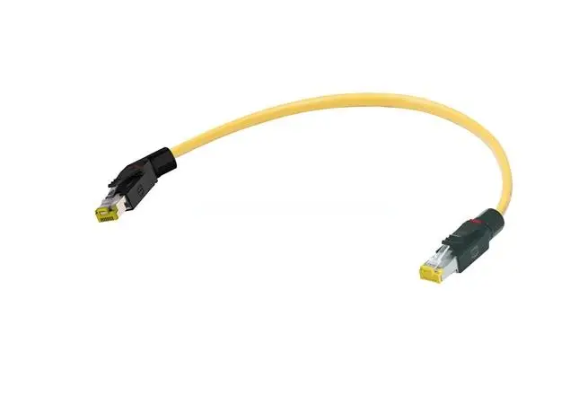 Produktfoto 1 von HARTING RJ Industrial Cat6a Kabel assembliert, 0.7 m, Gelb, A RJ45 Stecker, B RJ45 Stecker Abgeschirmt, Polyvinylchlorid